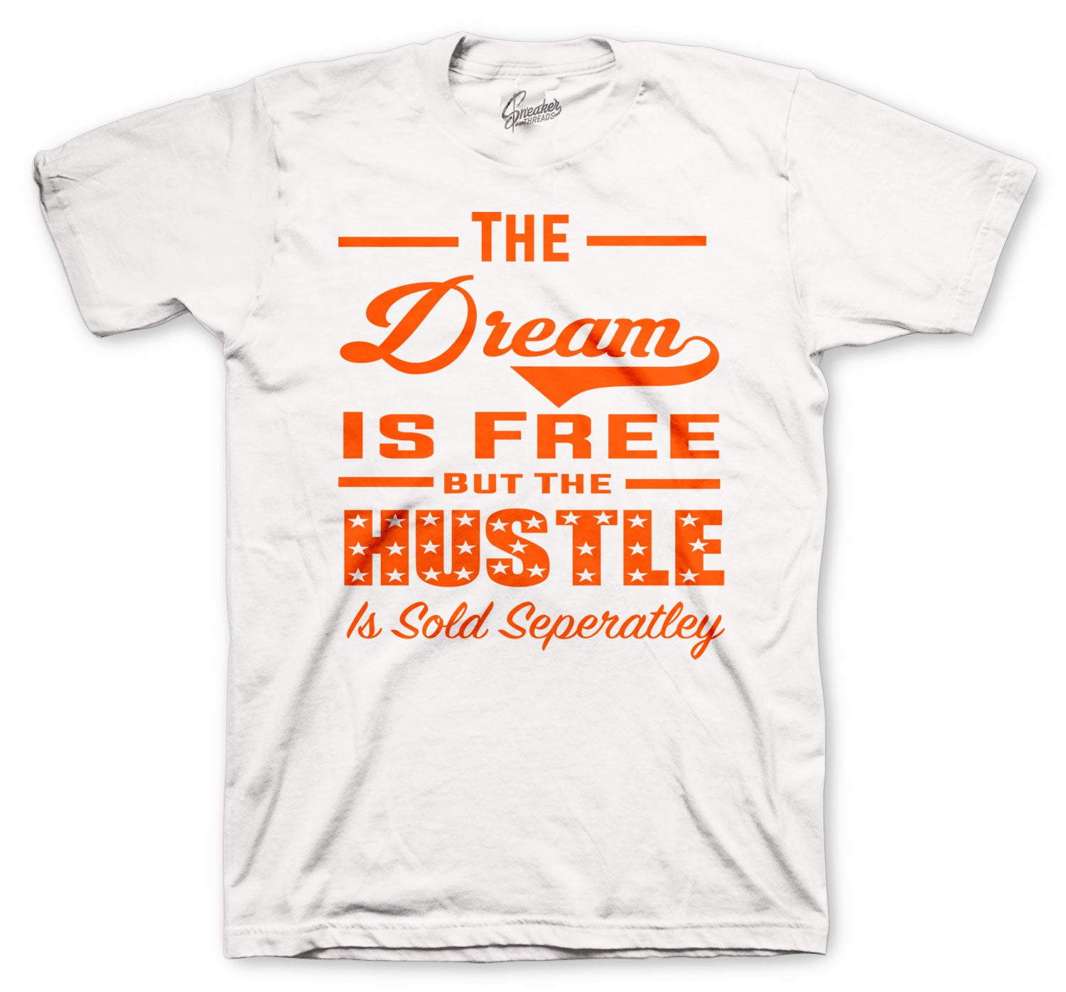 orange and white jordan shirt