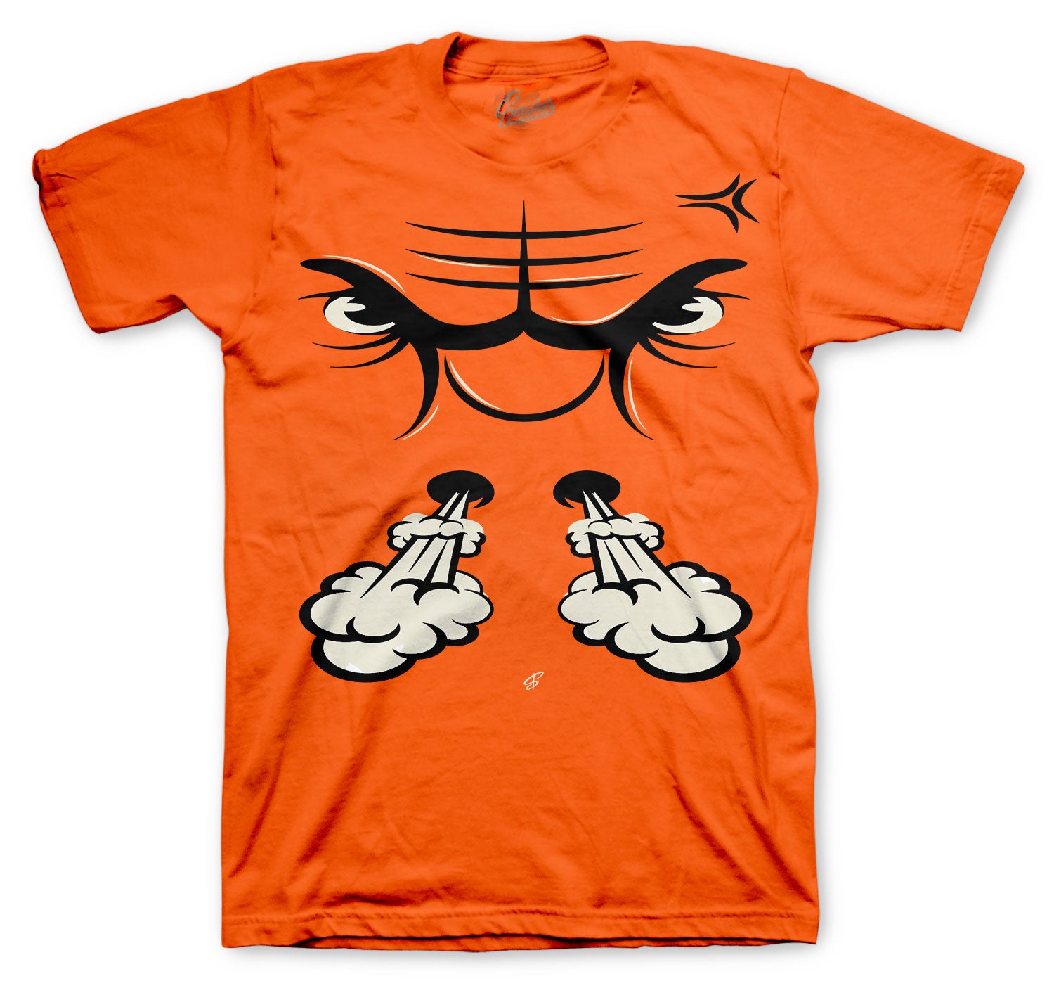 Jordan 1 Electro Orange Raging Face Shirt