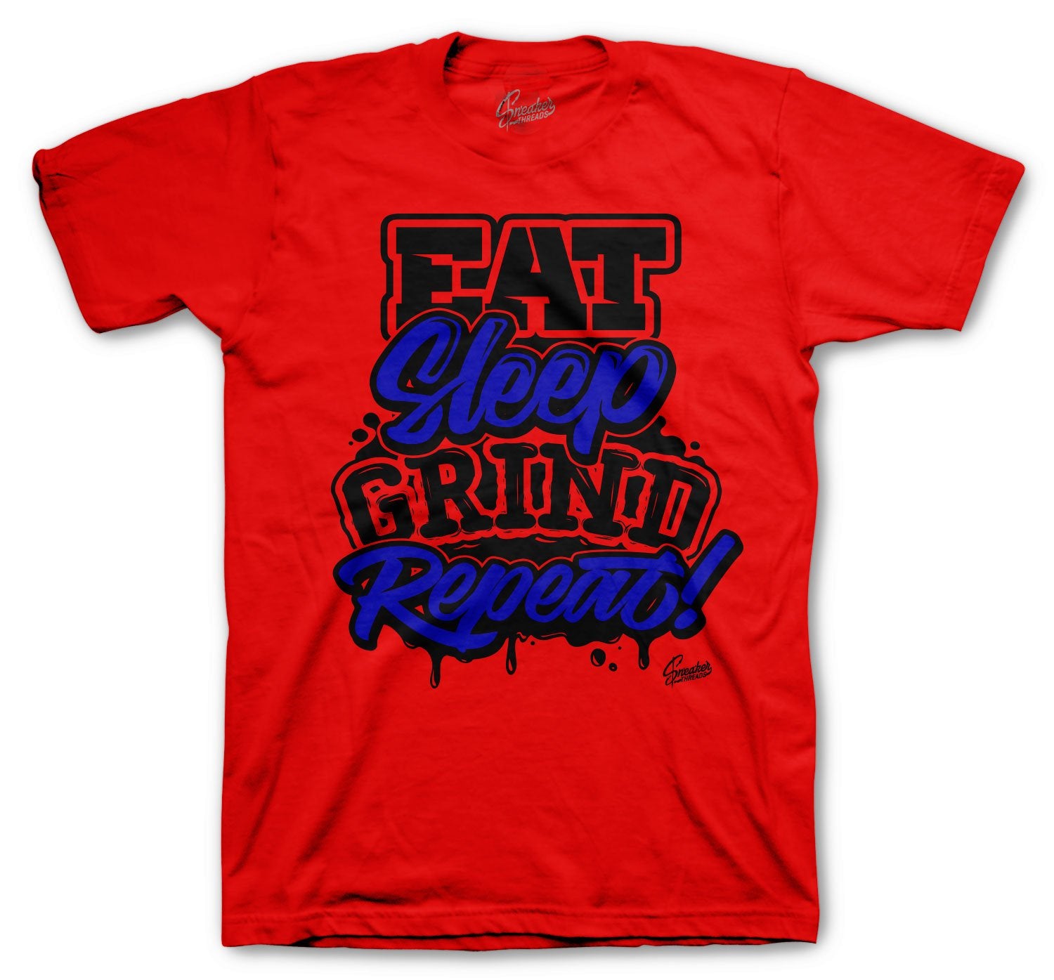 red and blue tshirt