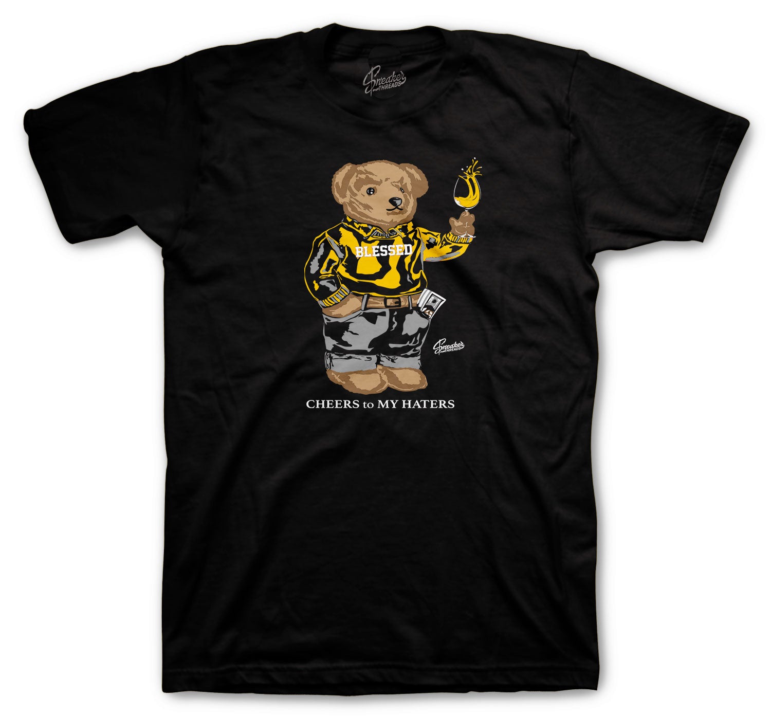 black and gold jordan 12 shirt