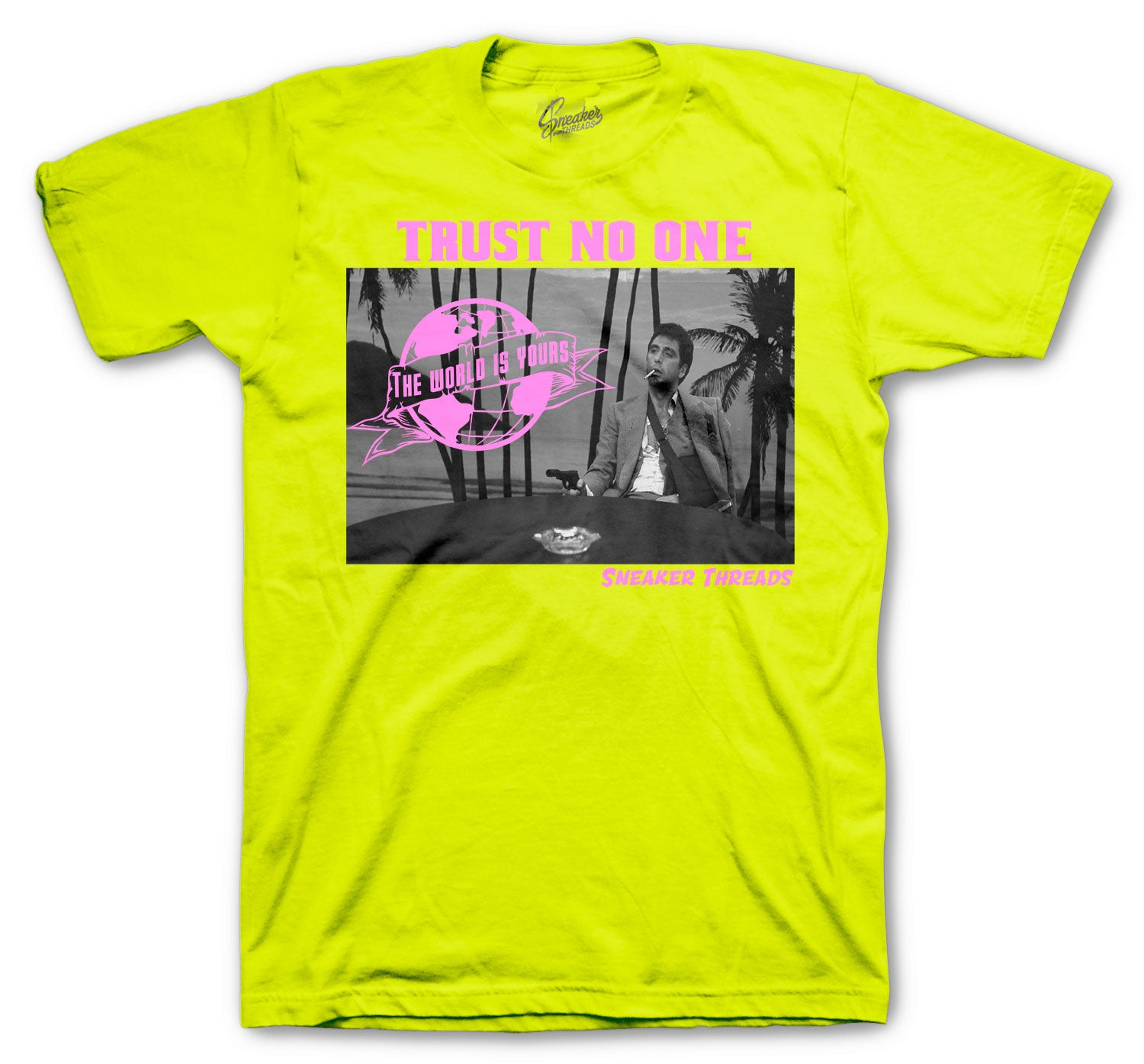 lime green and pink jordan shirt