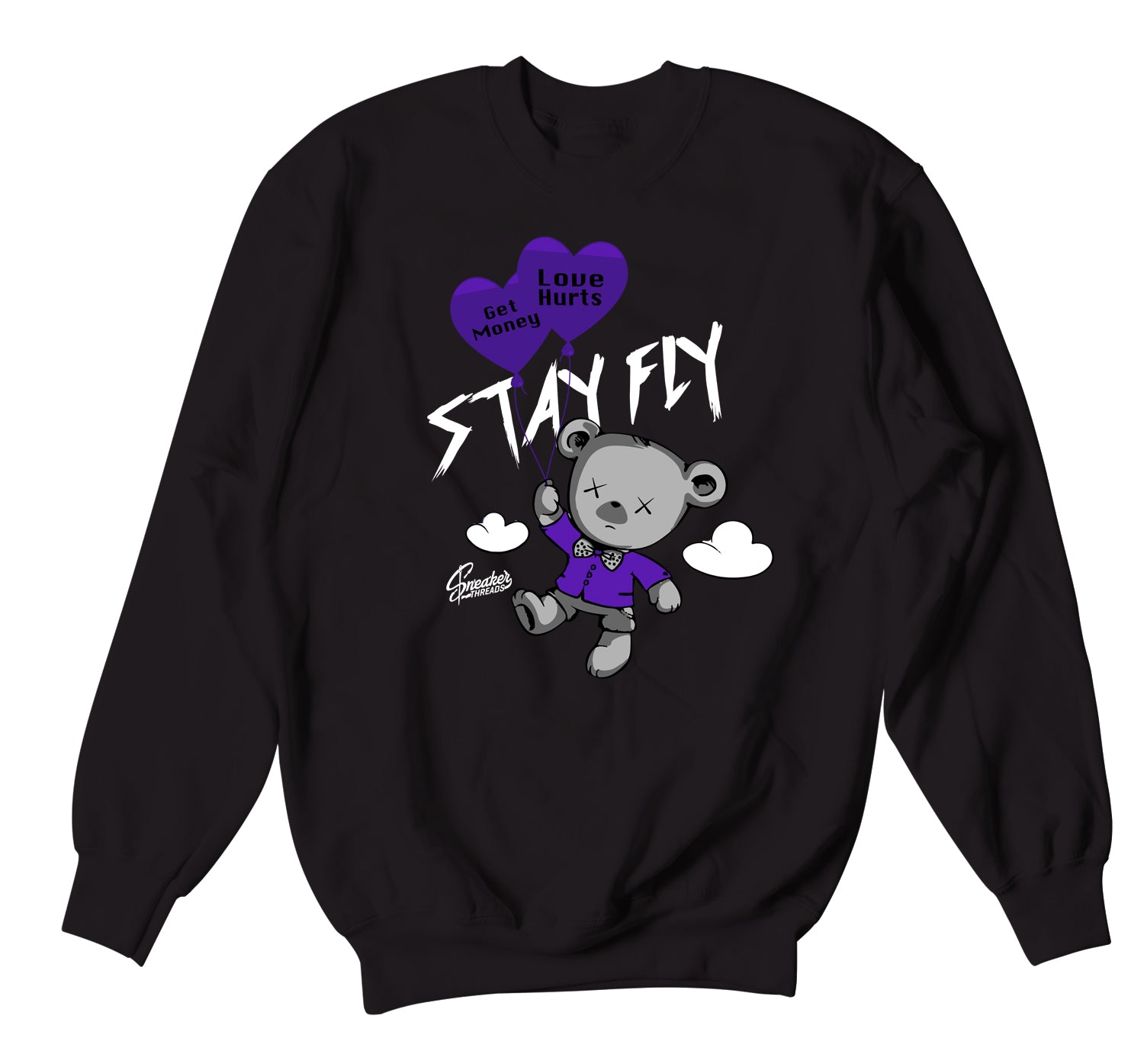 black and purple jordans shirt