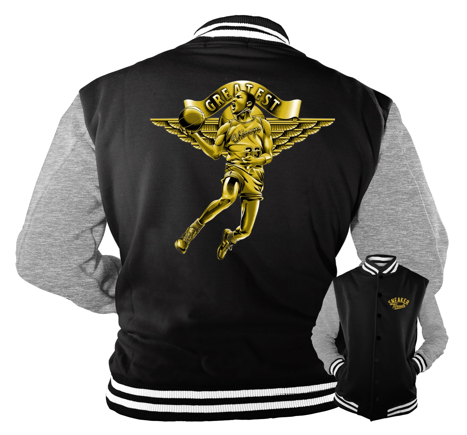 black & gold jordan shirt