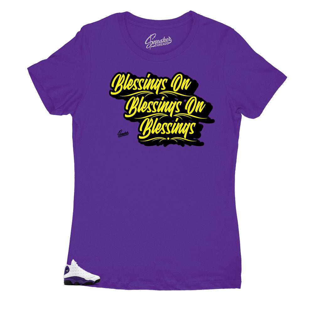 jordan retro 13 lakers shirt