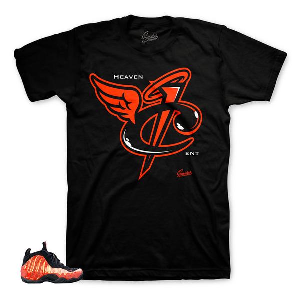 Foamposite habanero red sneaker tees 