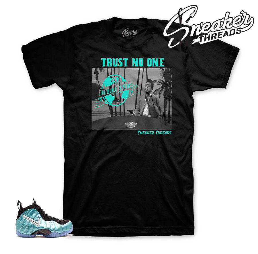 island green foamposite shirt