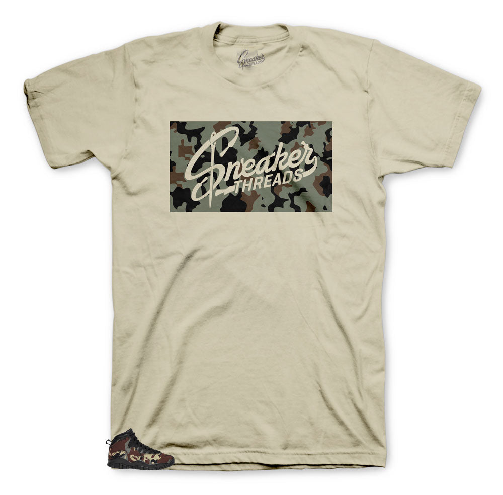 retro 10 camo shirt