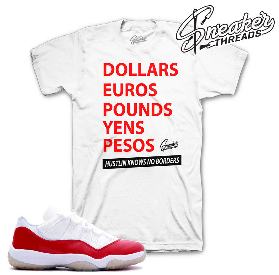 red jordan 11 shirt