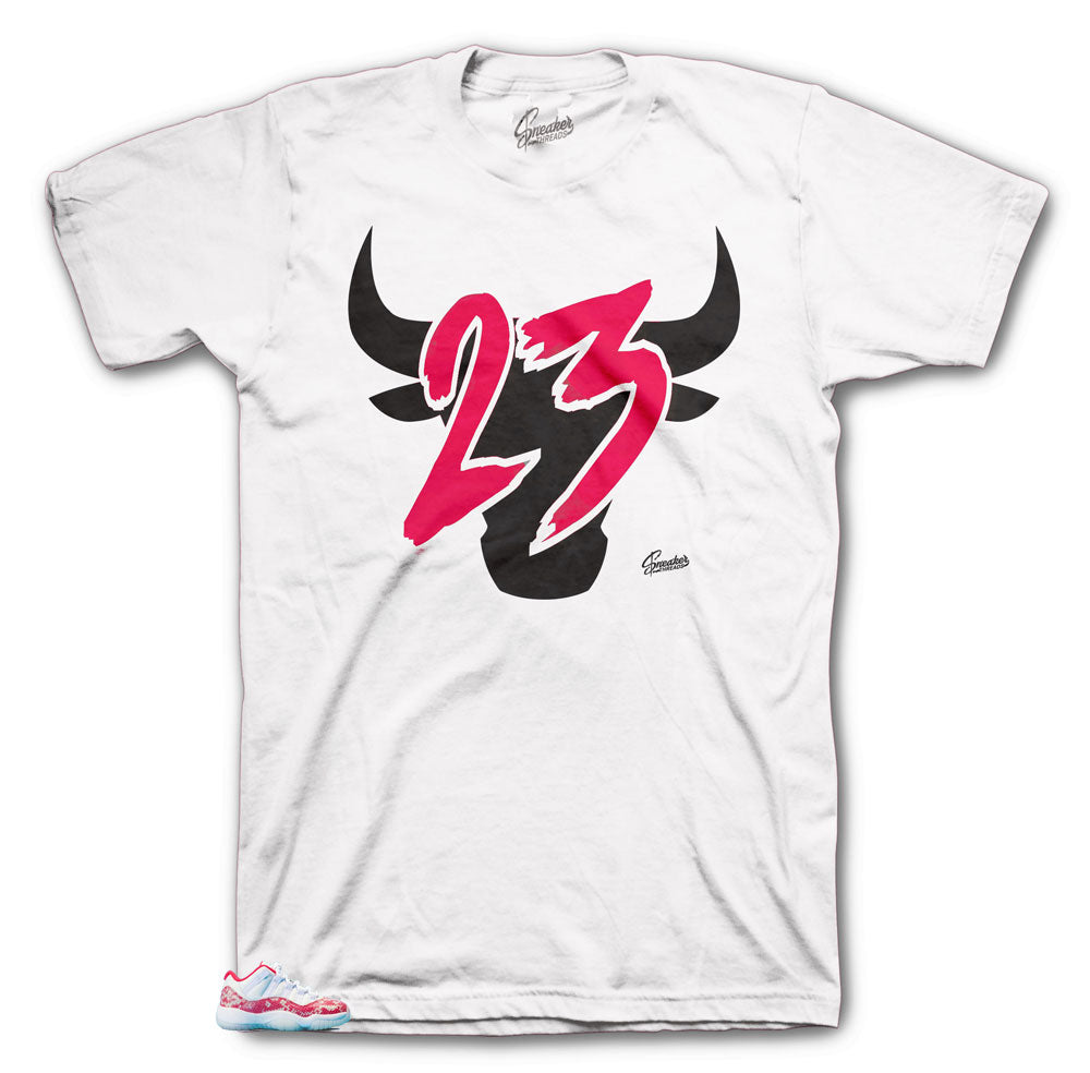 jordan 11 snakeskin shirt pink