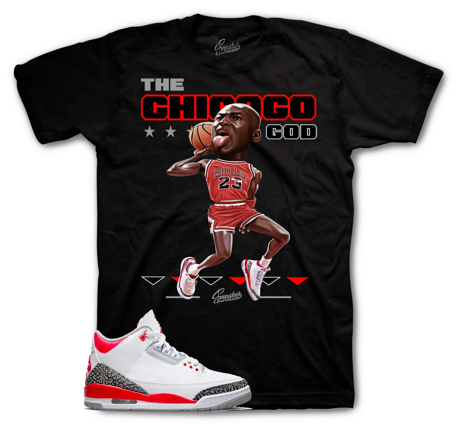 fire red jordan shirt