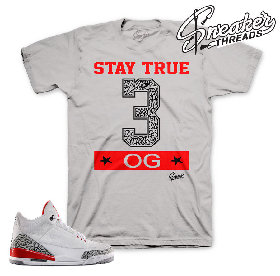 red jordan 3 shirt