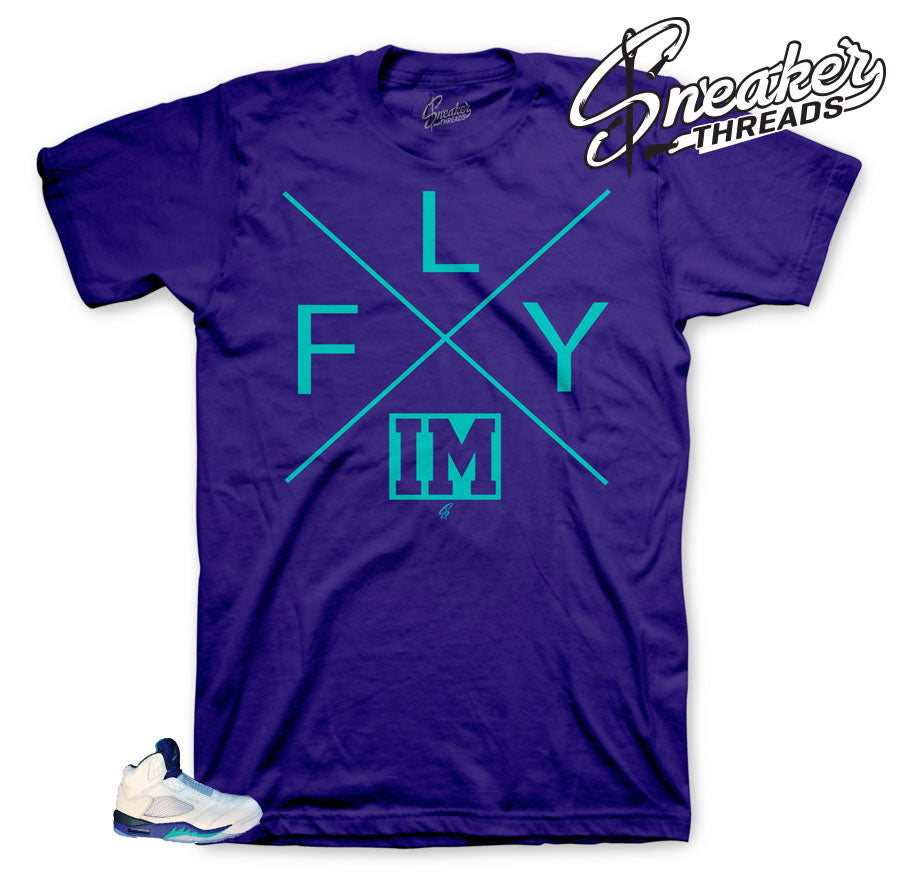 Jordan 5 Grape bel air shirt to look fly