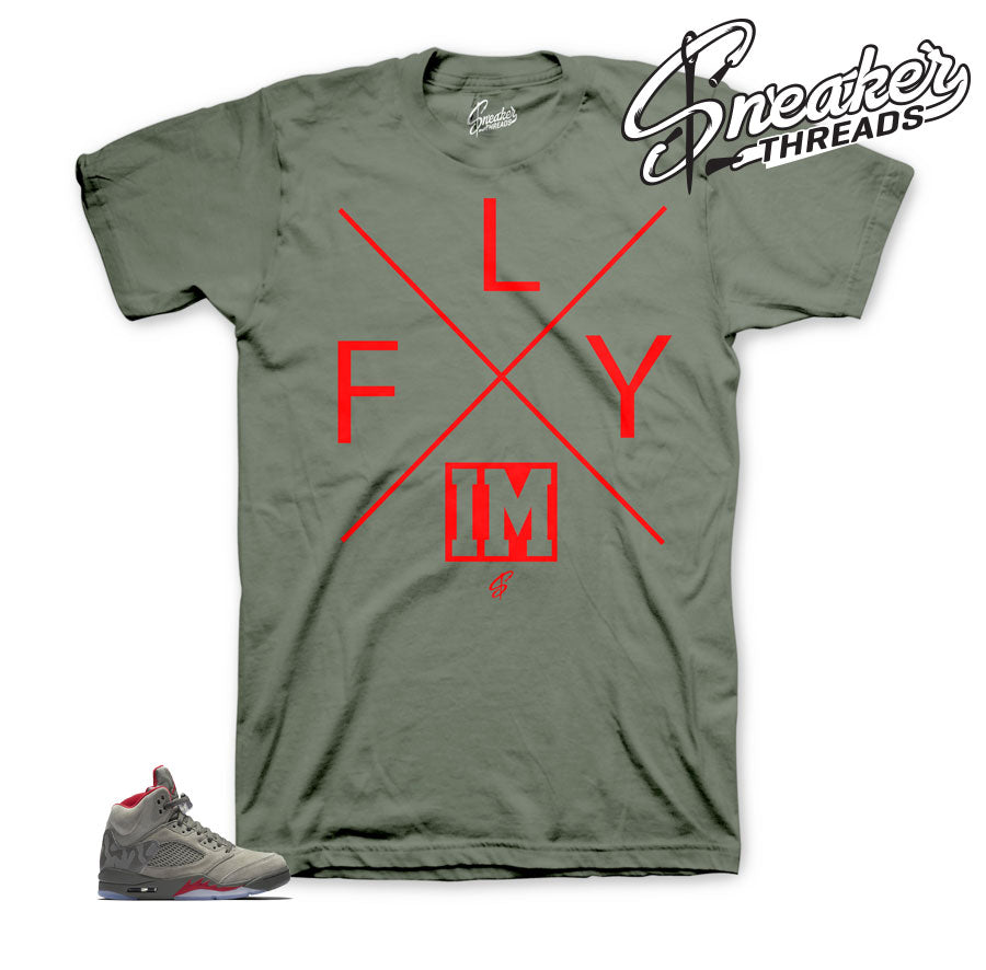 Jordan 5 camo take flight tee shirt 