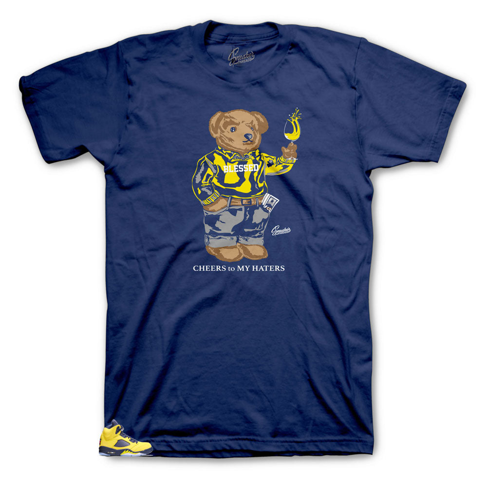 Jordan 5 Michigan Sneaker Tees Match 