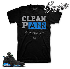 Jordan 6 UNC shirts match retro 6 black 