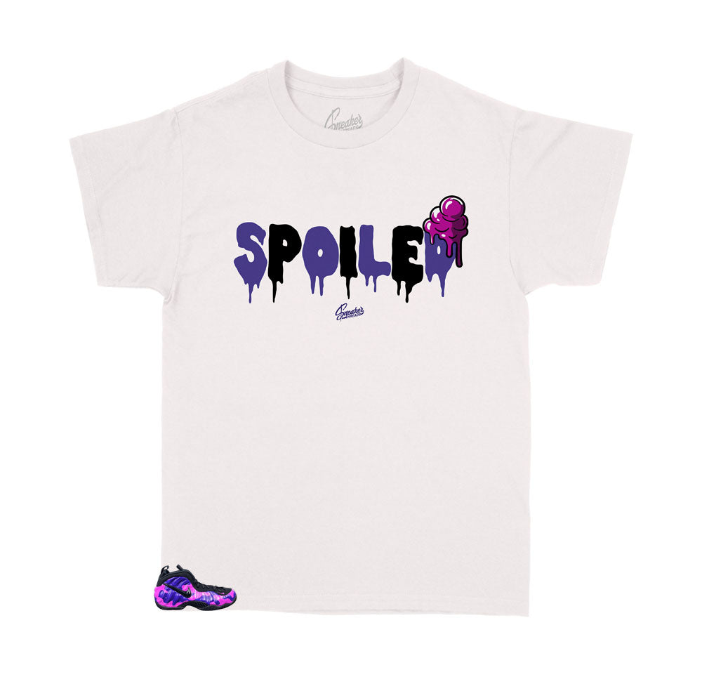 purple foamposites shirt