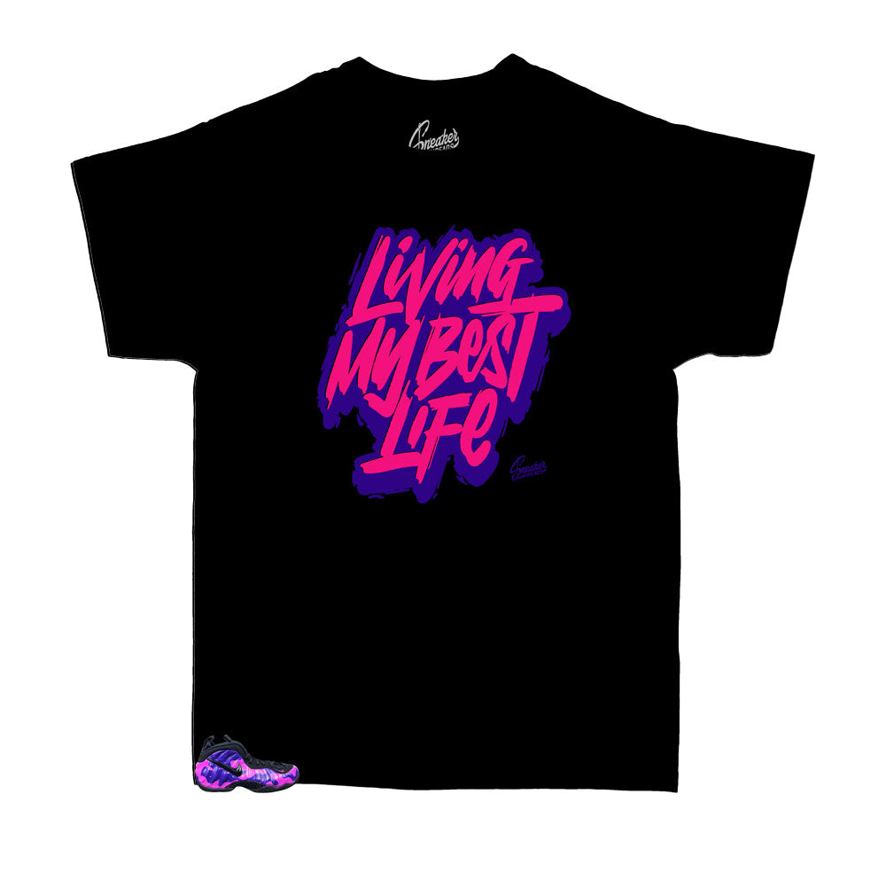 purple foamposites shirt