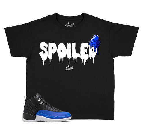 black and purple jordans 12 shirt