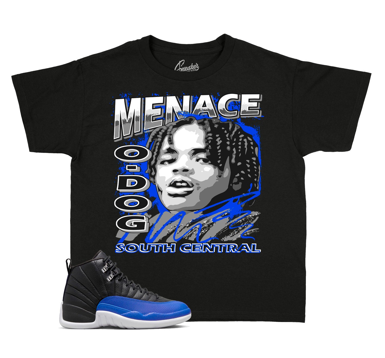 black and blue jordan 12 shirts