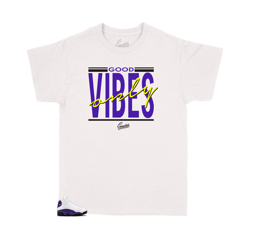 jordan retro 13 lakers shirt