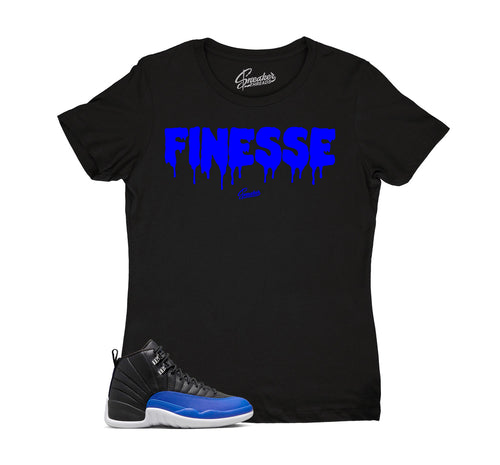 black and blue jordan 12 shirts