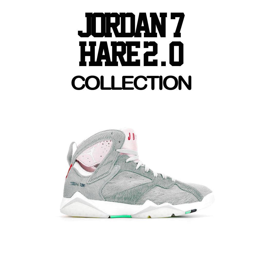 JOrdan 7 Hare 2.0 sneaker collection matching children clothing | Hare 2.0  retro 7 shirts.