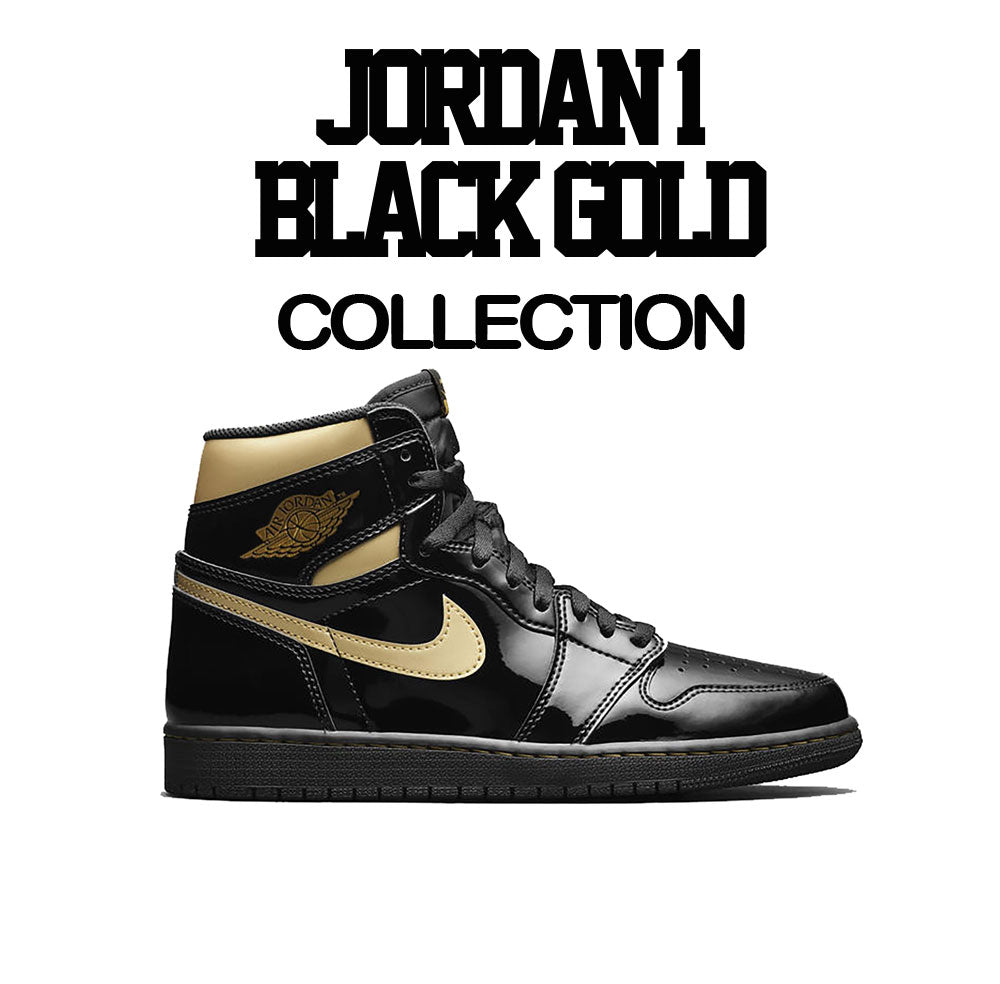 gold and black jordan 1 shirt