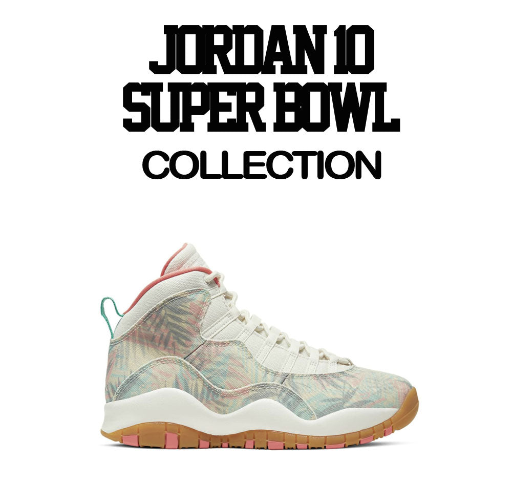 Super bowl Jordan 10 sneakers that match crewnecks