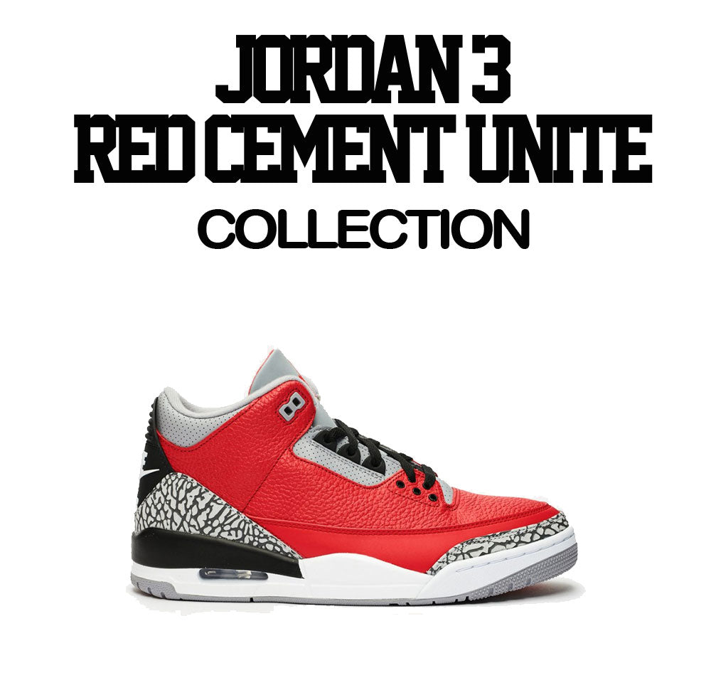 jordan retro 3 red cement clothing
