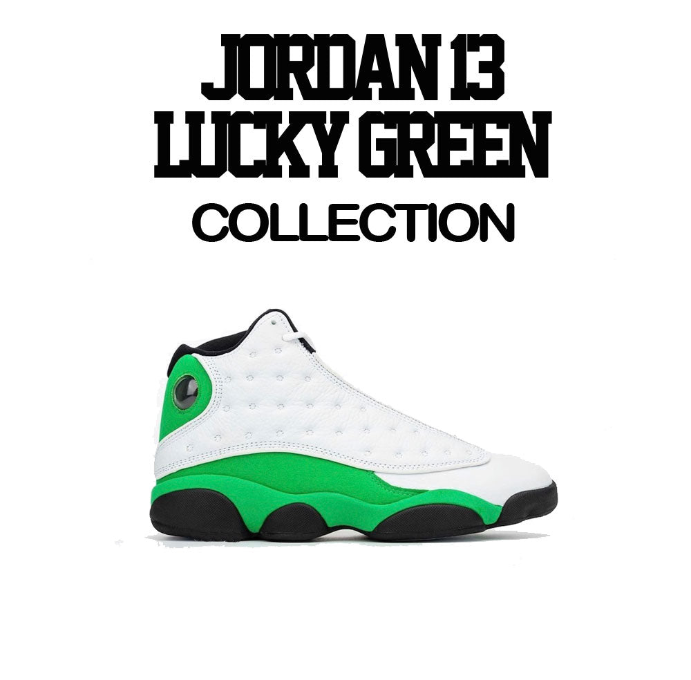 green and white jordan 13 outfit