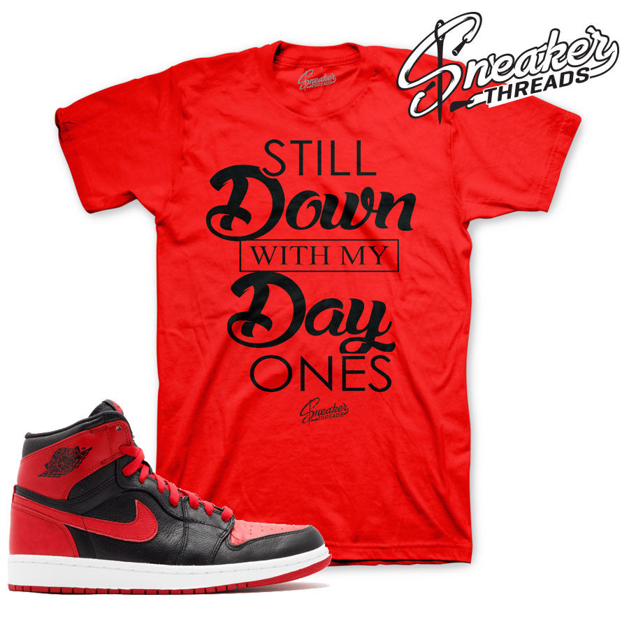 Jordan 1 Banned shirts match retro 1's 