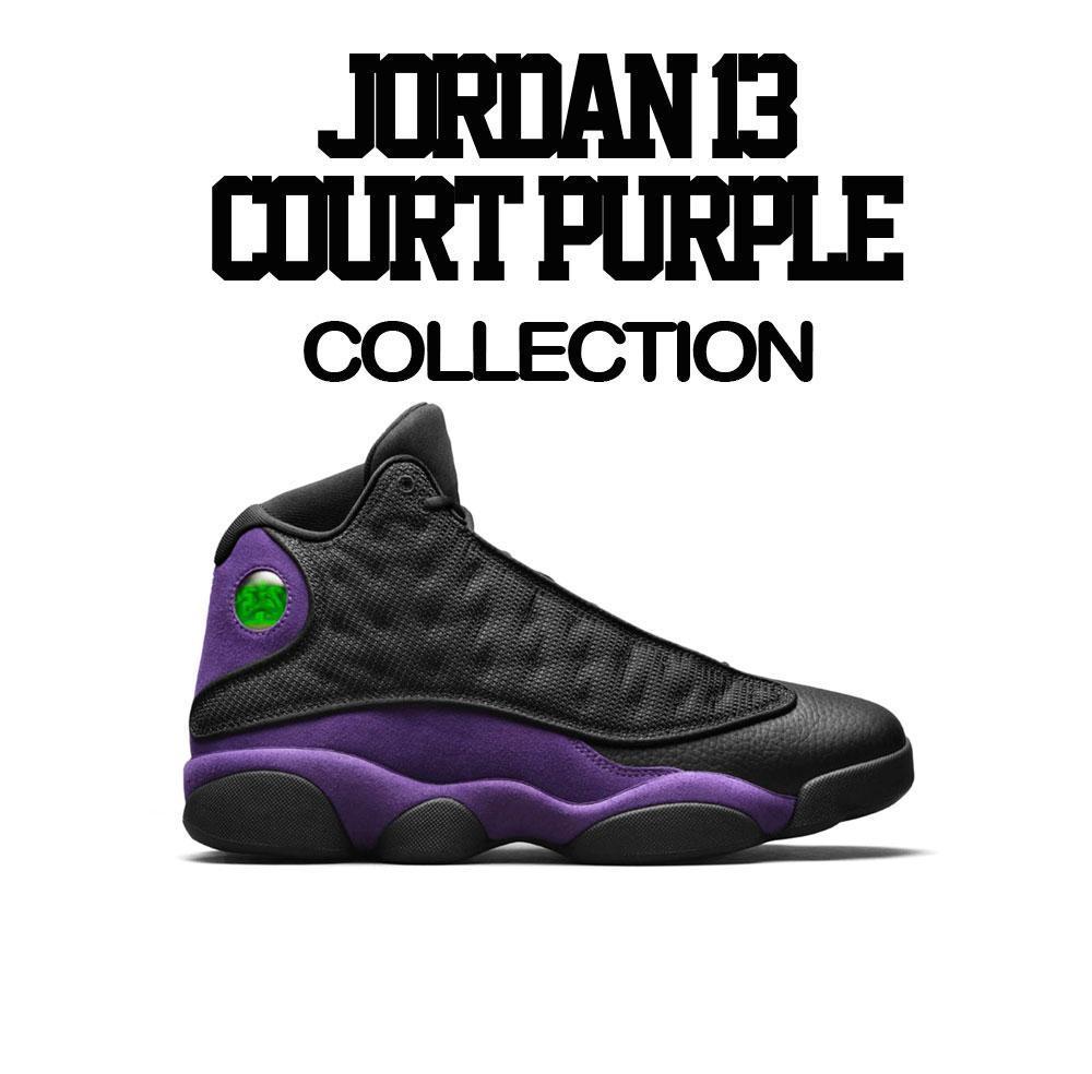 jordan 13 court purple shirt