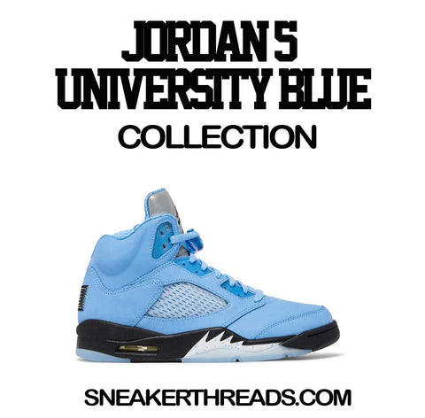 Shirt To Match Jordan Retro 5 University Blue,UNC Juice Graphic Tee,UNC Toe  (XL, Black)