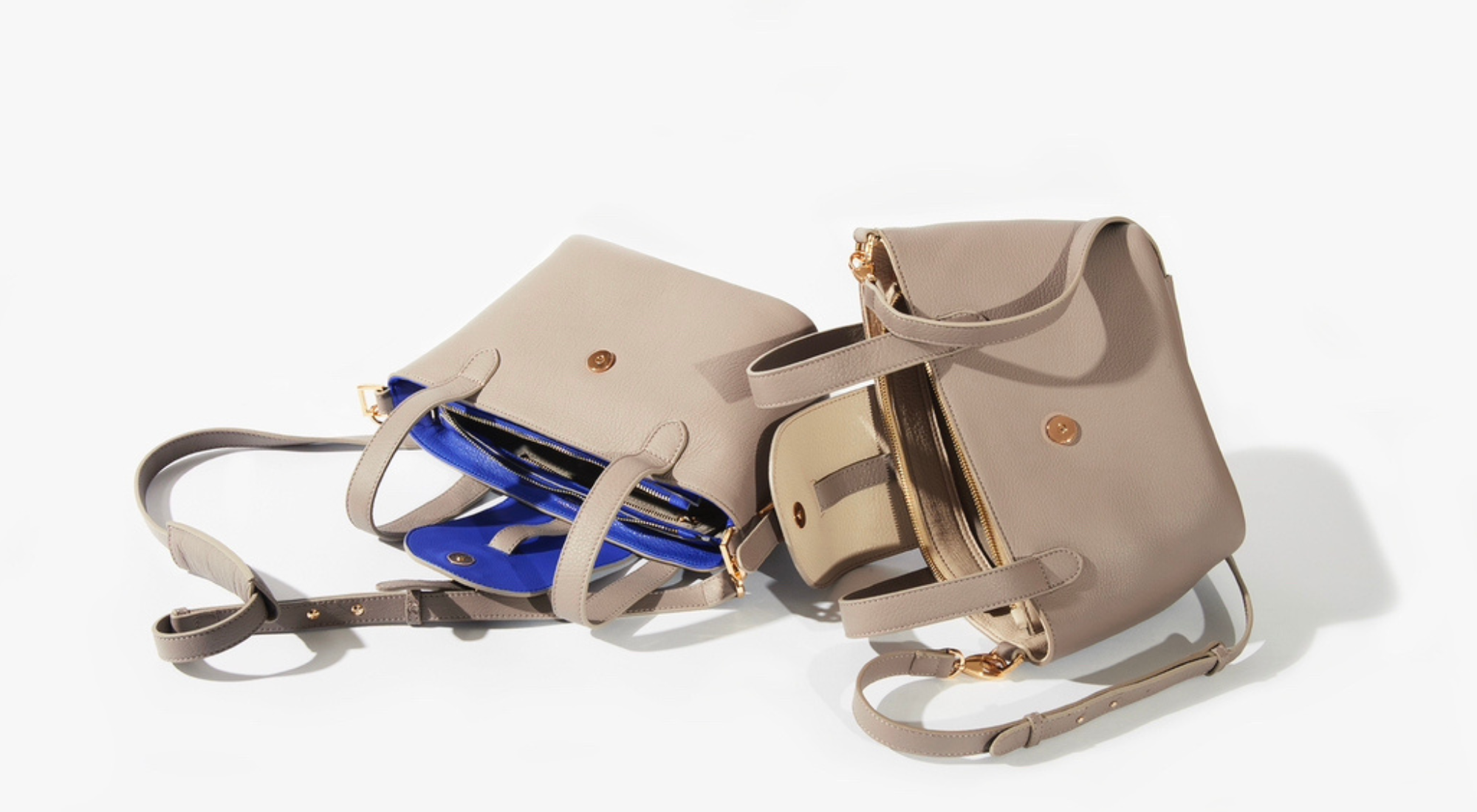 meli melo Thela Mini Tan And Lamb With Zip Closure Cross Body Bag