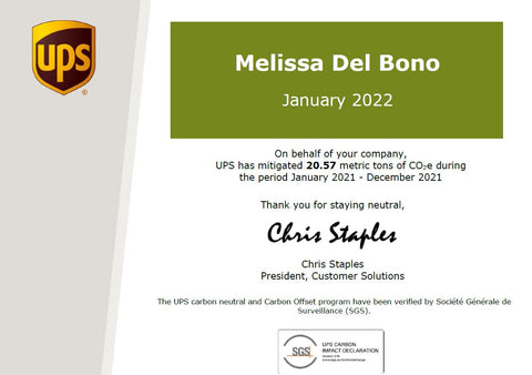 ups certificate