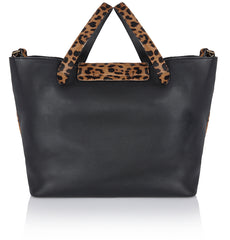 Meli melo’s Signature Thela Tote Bag in Luxury Cheetah calf hair.