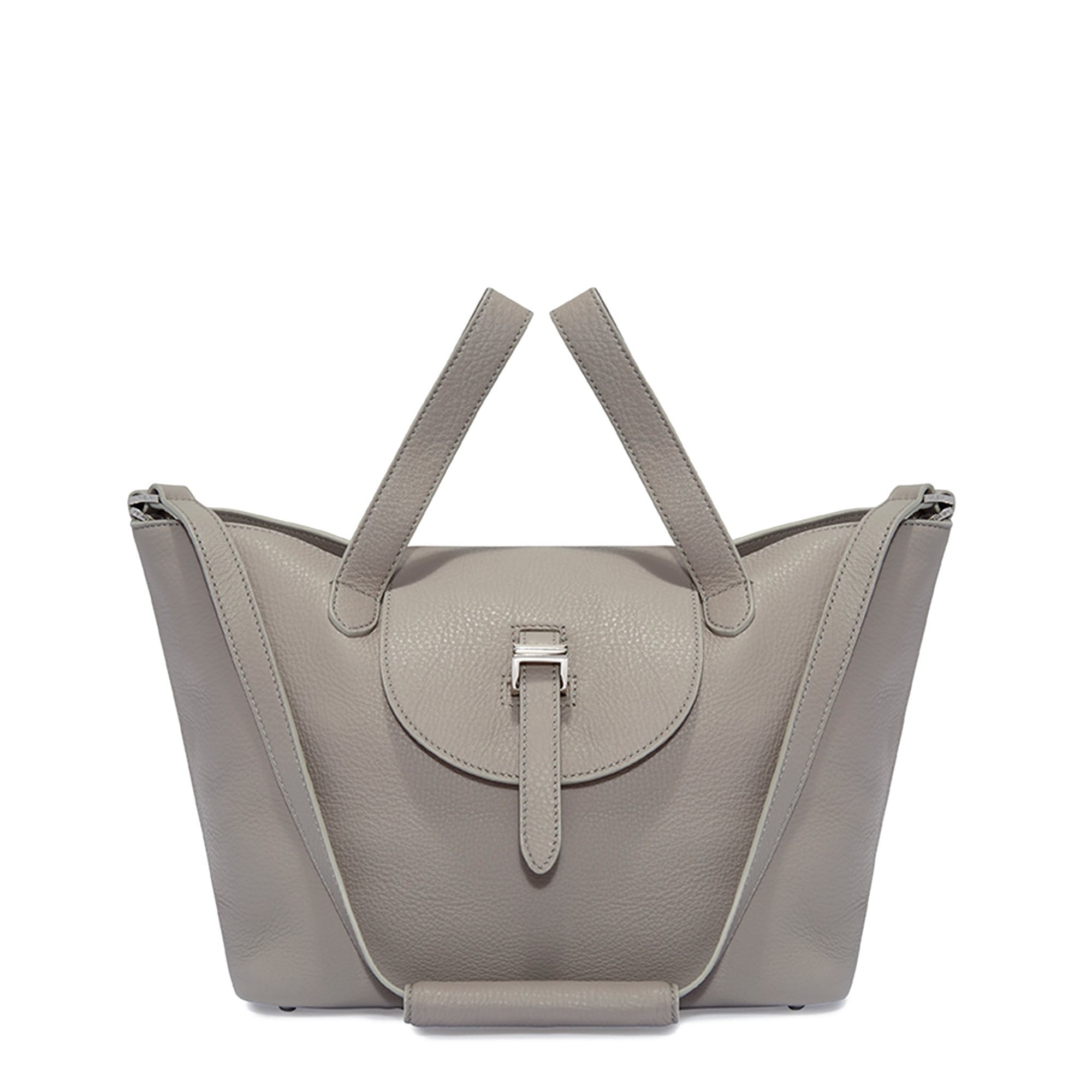 leather purse grey