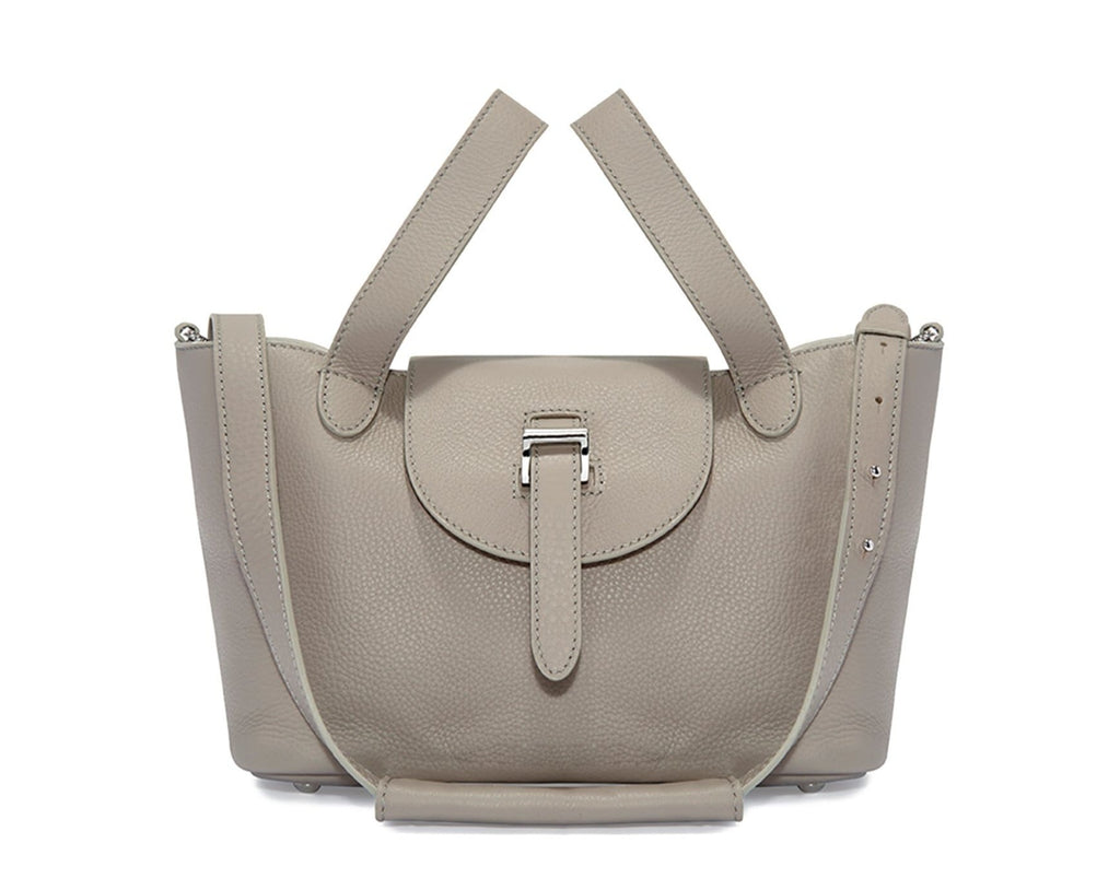 Thela Mini Taupe with Zip Closure Body Bag for Women