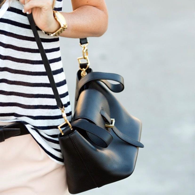 black leather handbags