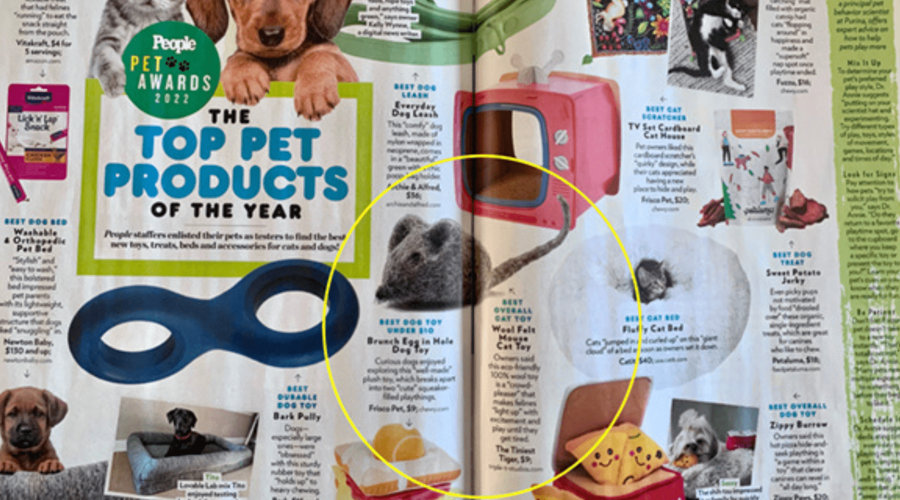 People Magazine Best Overall Cat Toy Winner | The Tiniest Tiger Wool Felt Mouse Cat Toy