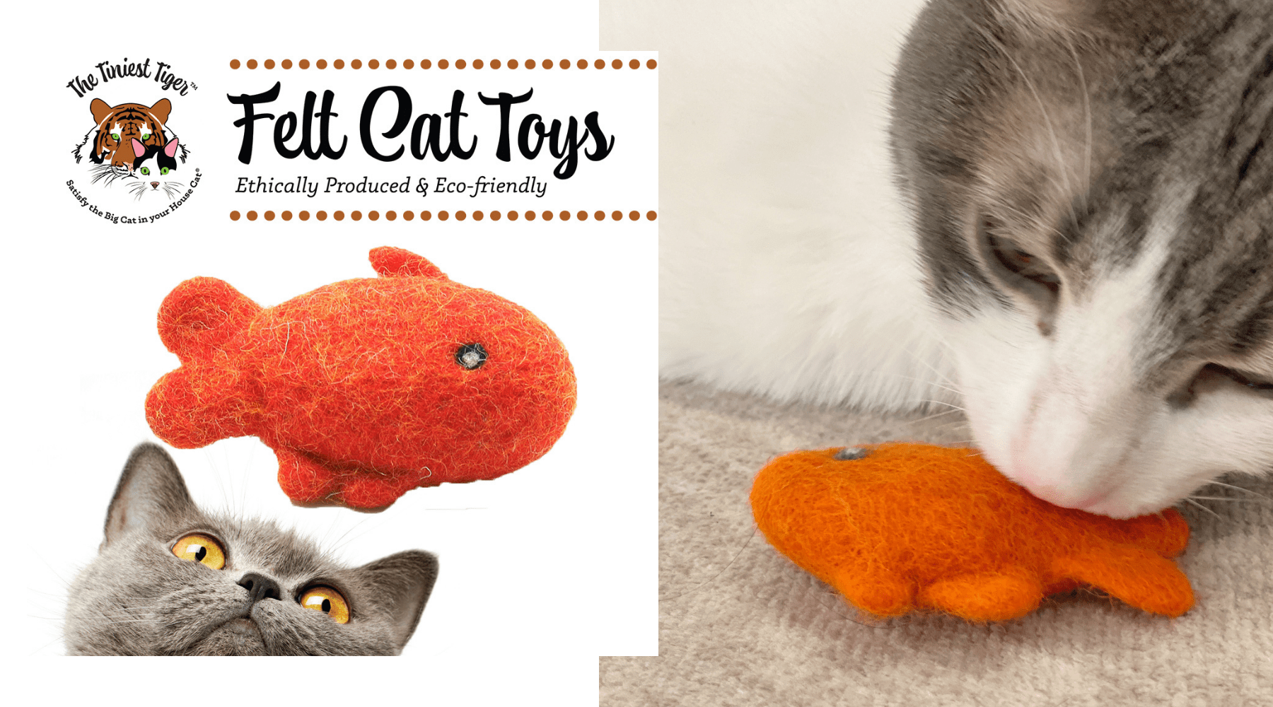 Wool Felt Goldfish Cat Toy