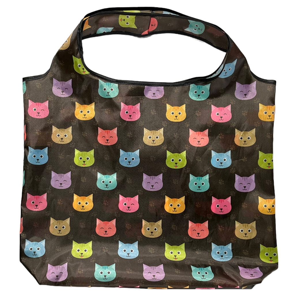 Image of Cat Print Reusable Tote Bag