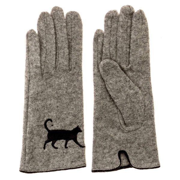 grey wool gloves