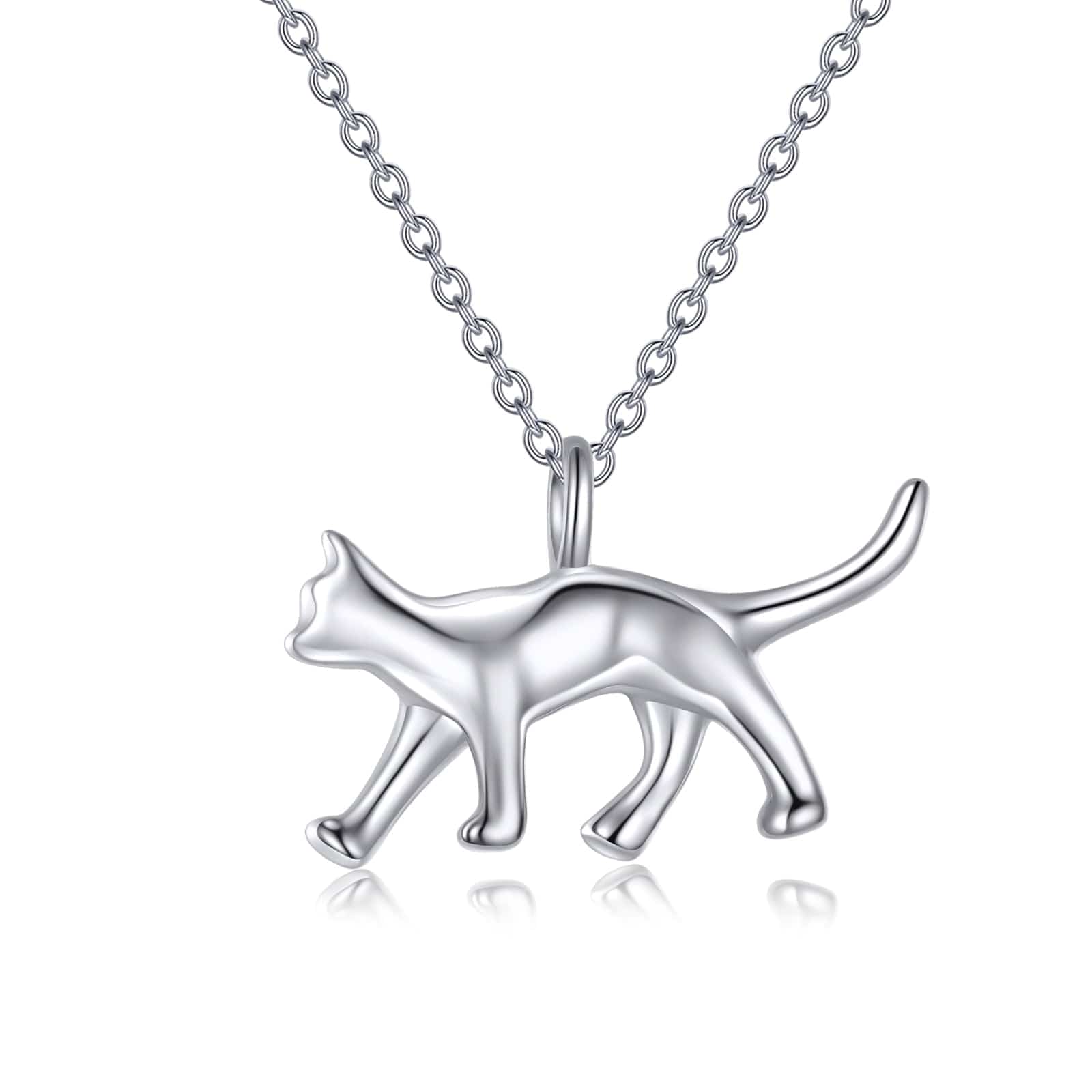 Image of Sterling Silver Cat Necklace