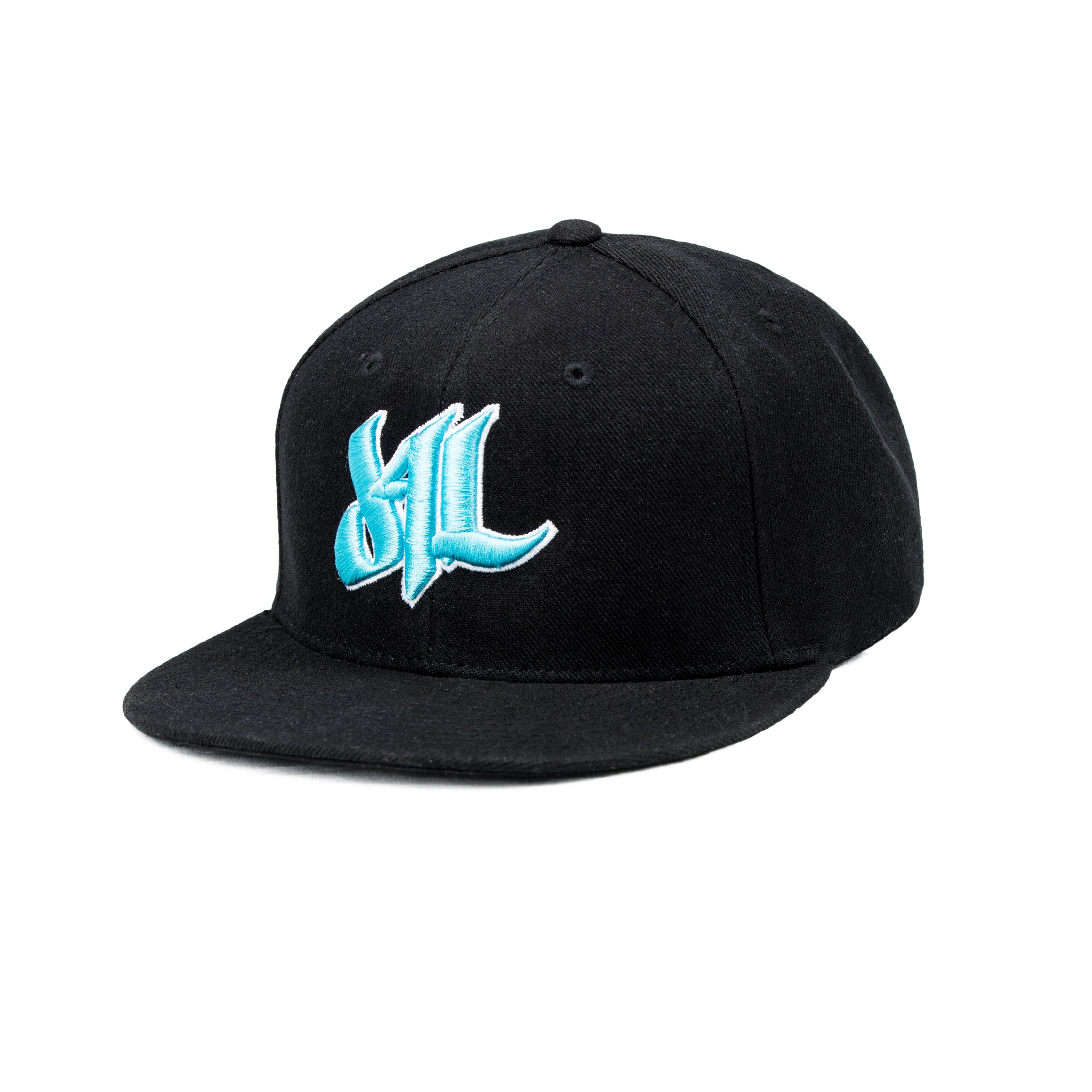  D4L Black Snapback - Cyan 