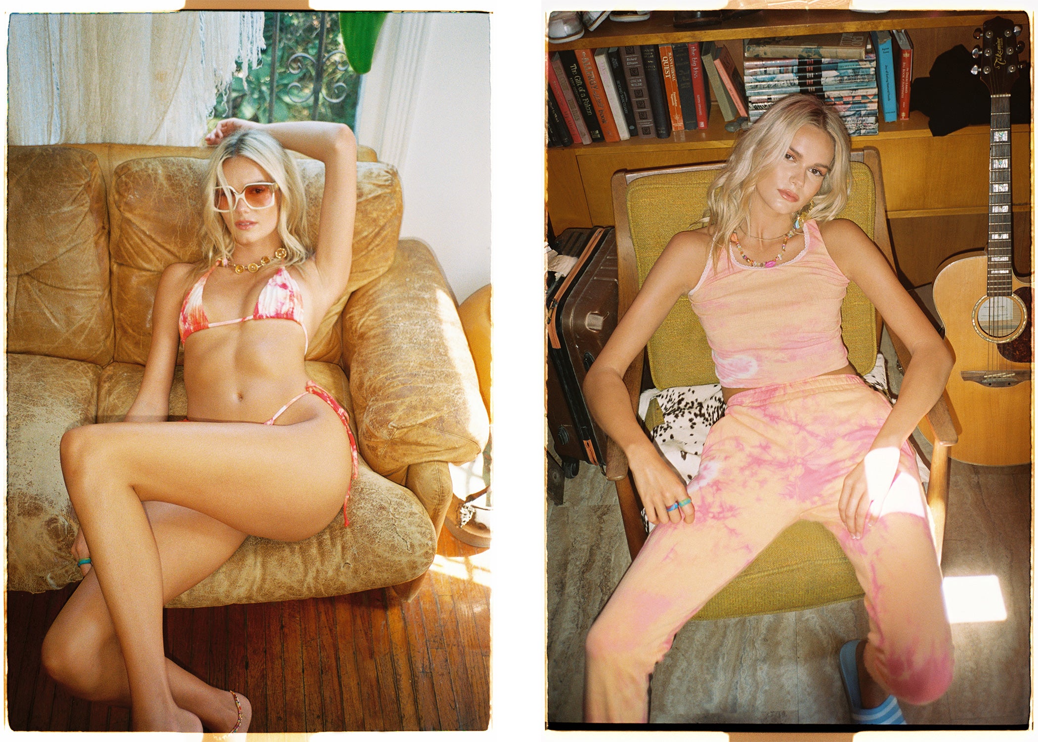 frankies bikinis love in venice collection new sherbet tie dye bikini and sweats