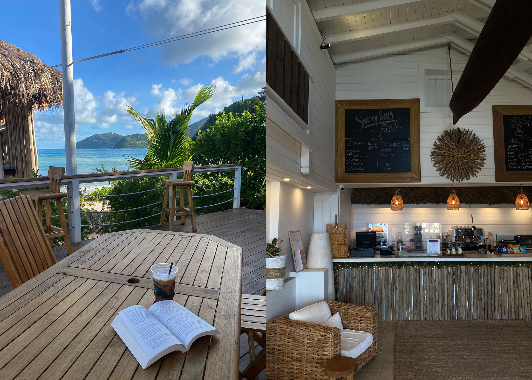 long bay beach resort coffee shop in the british virgin islands
