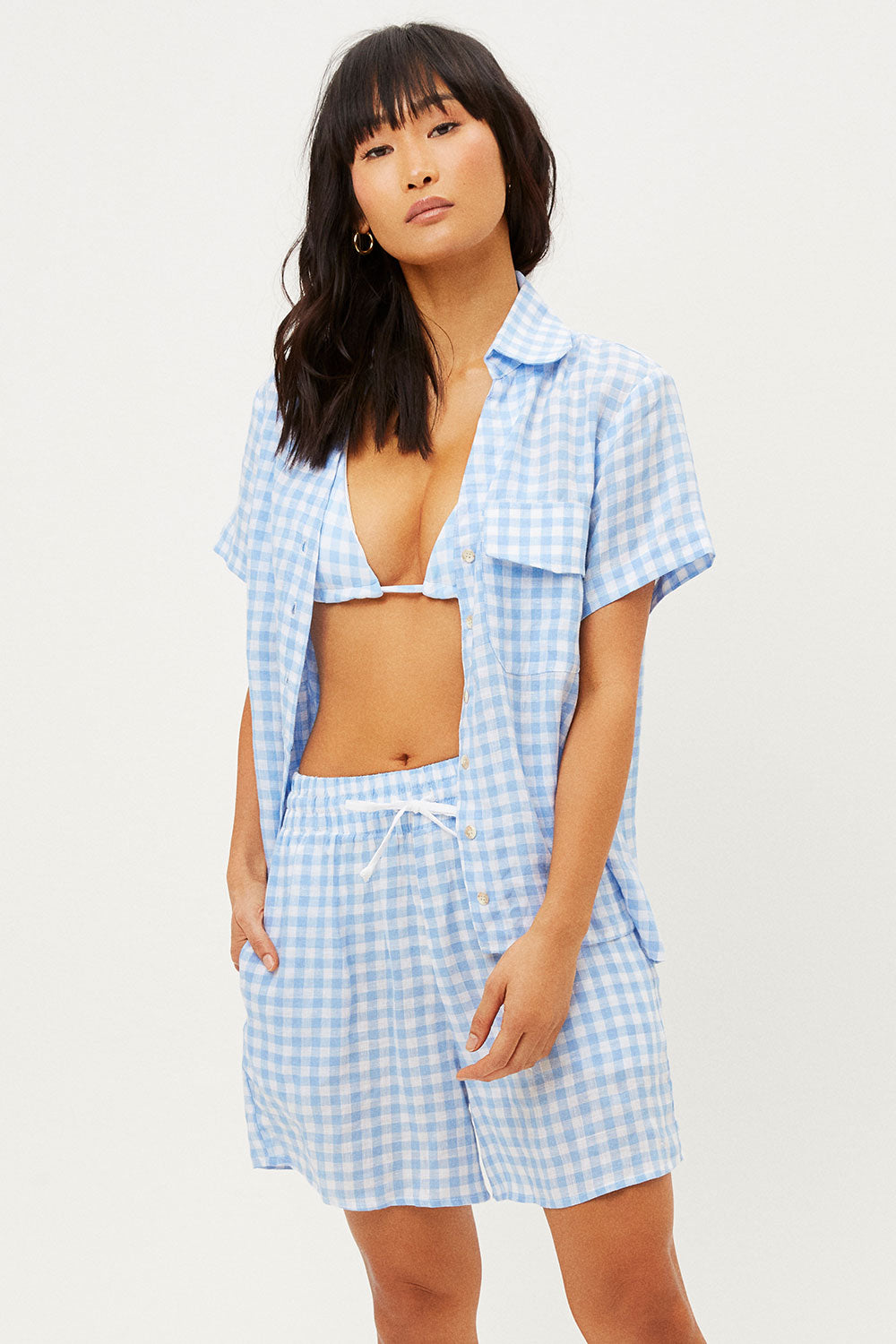 Button Up Top - Bluebell