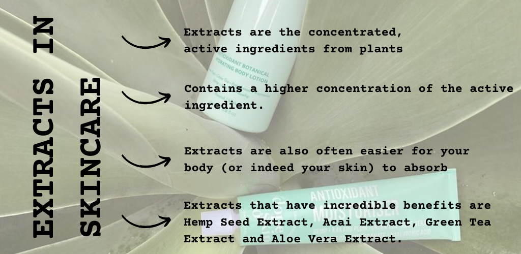 extracts in skincare