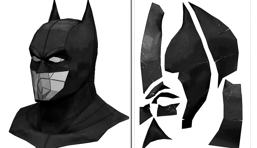 Batman Cowl FOAM Cosplay Pepakura File Template – Heroesworkshop